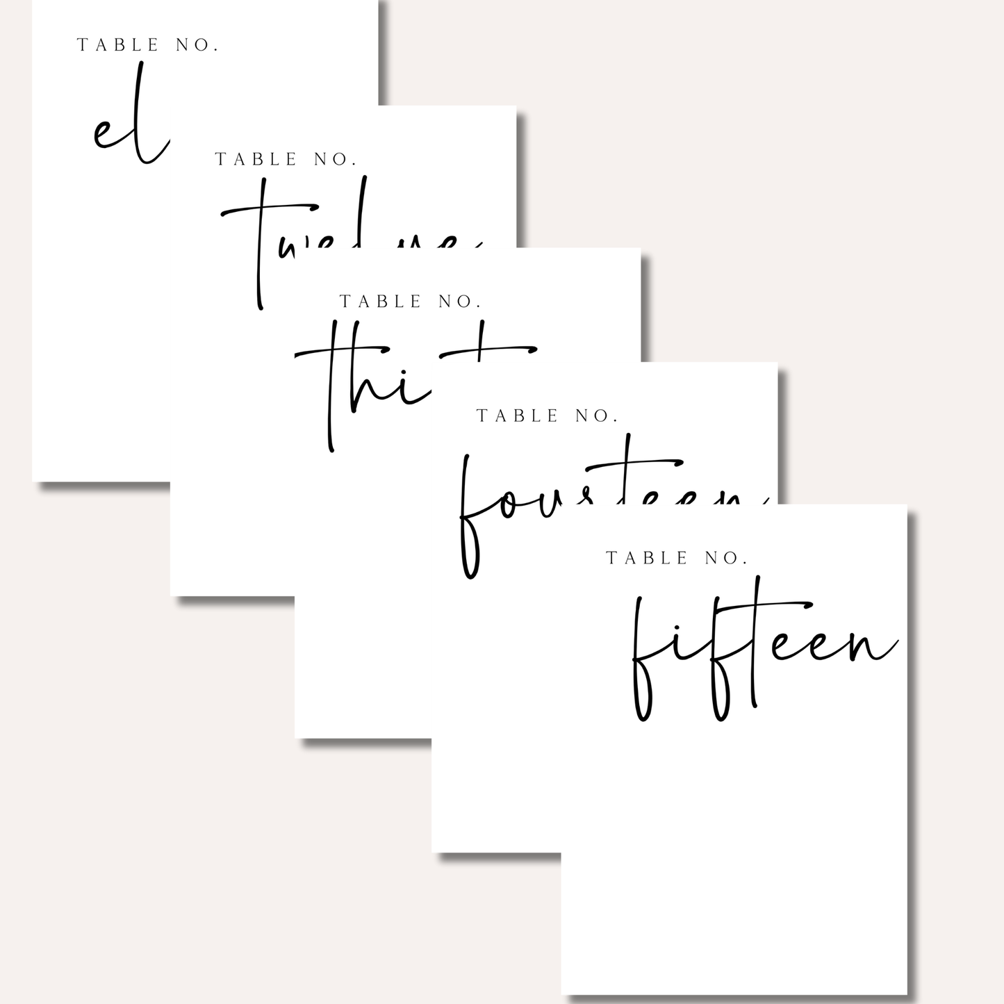Table Numbers- Minimalistic Style #7