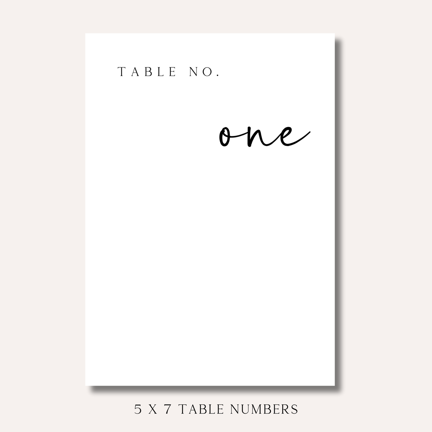 Table Numbers- Minimalistic Style #7