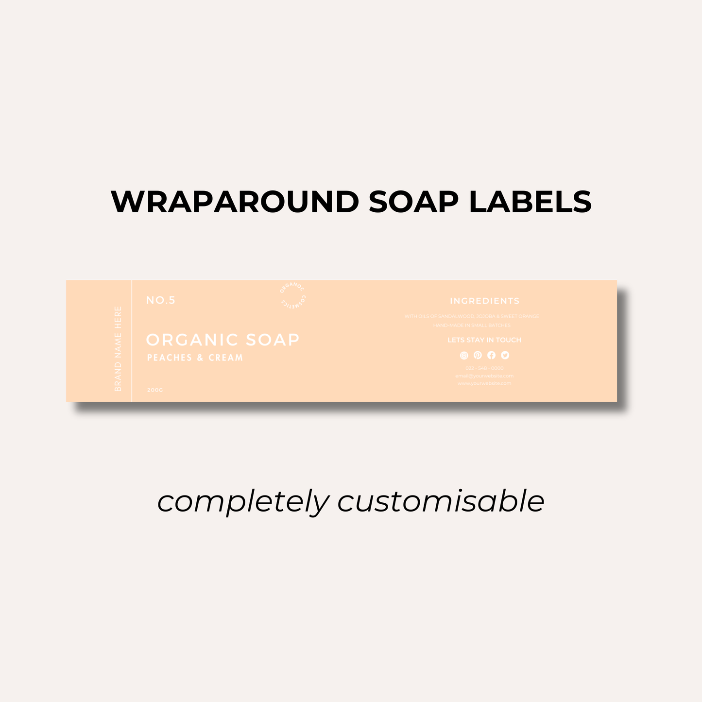 Wrap Around Candle Label- Set 9 (8 Per sheet)