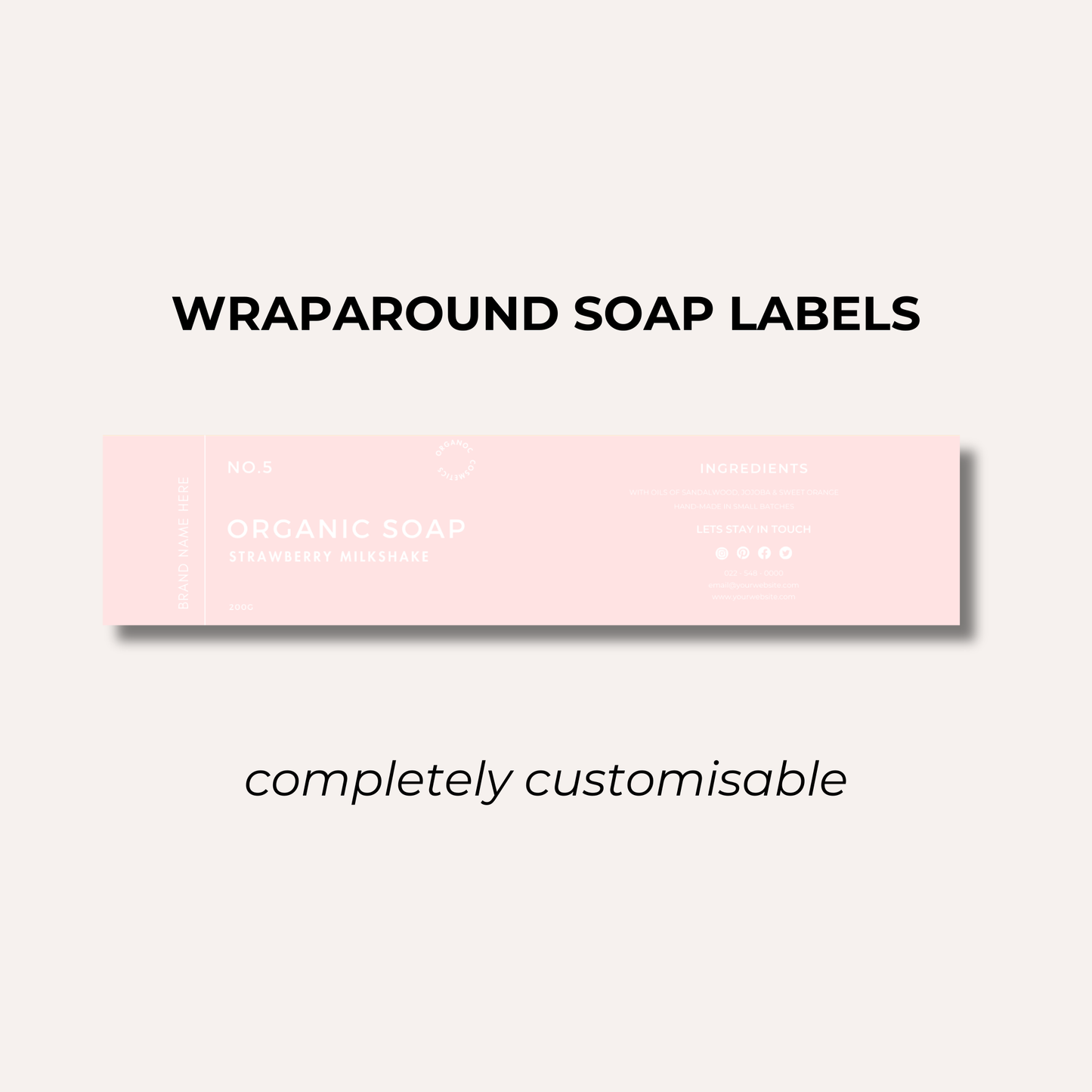 Wrap Around Candle Label- Set 9 (8 Per sheet)