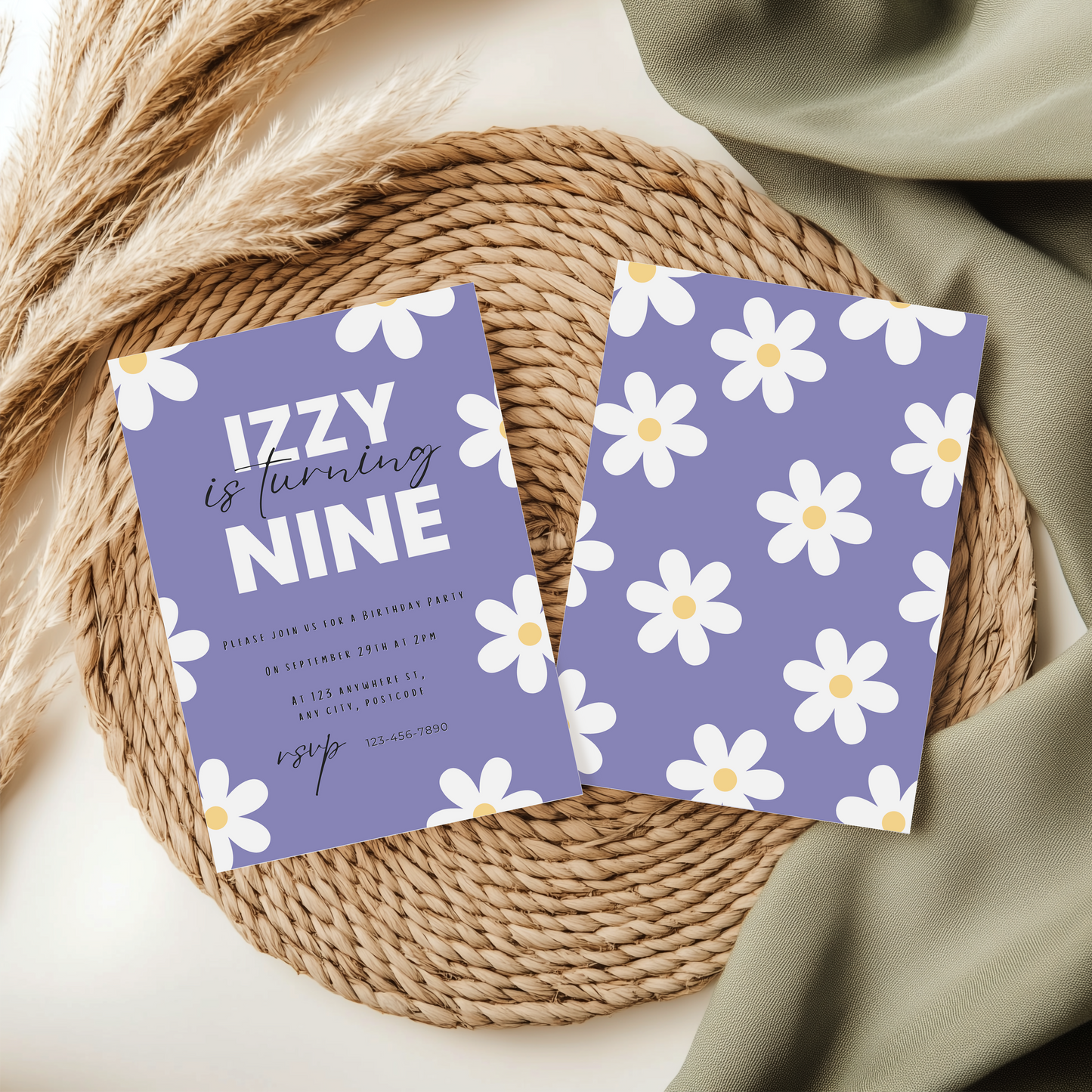 Flower Power Party Invitation