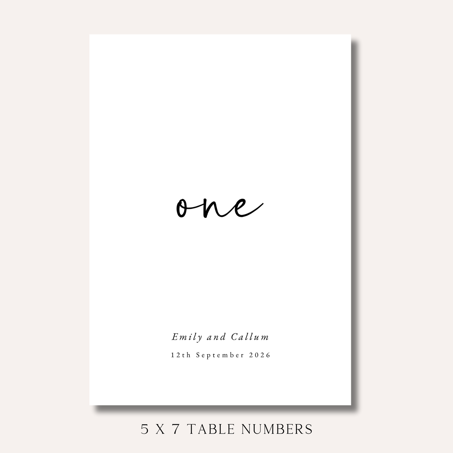 Table Numbers- Minimalistic Style #8