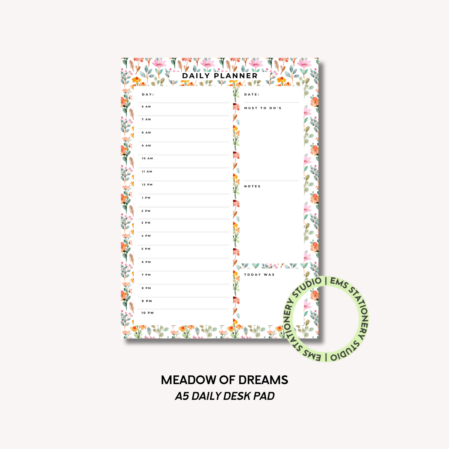 Meadow Of Dreams- A5 Daily Planner