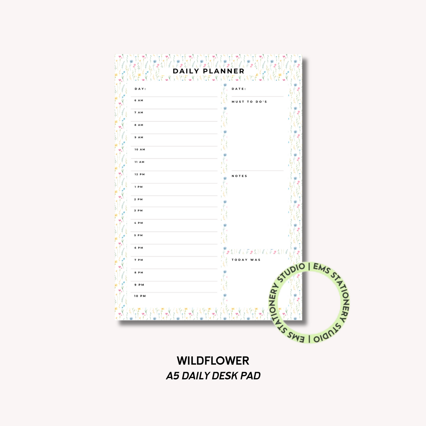 Wildflower- A5 Daily Planner