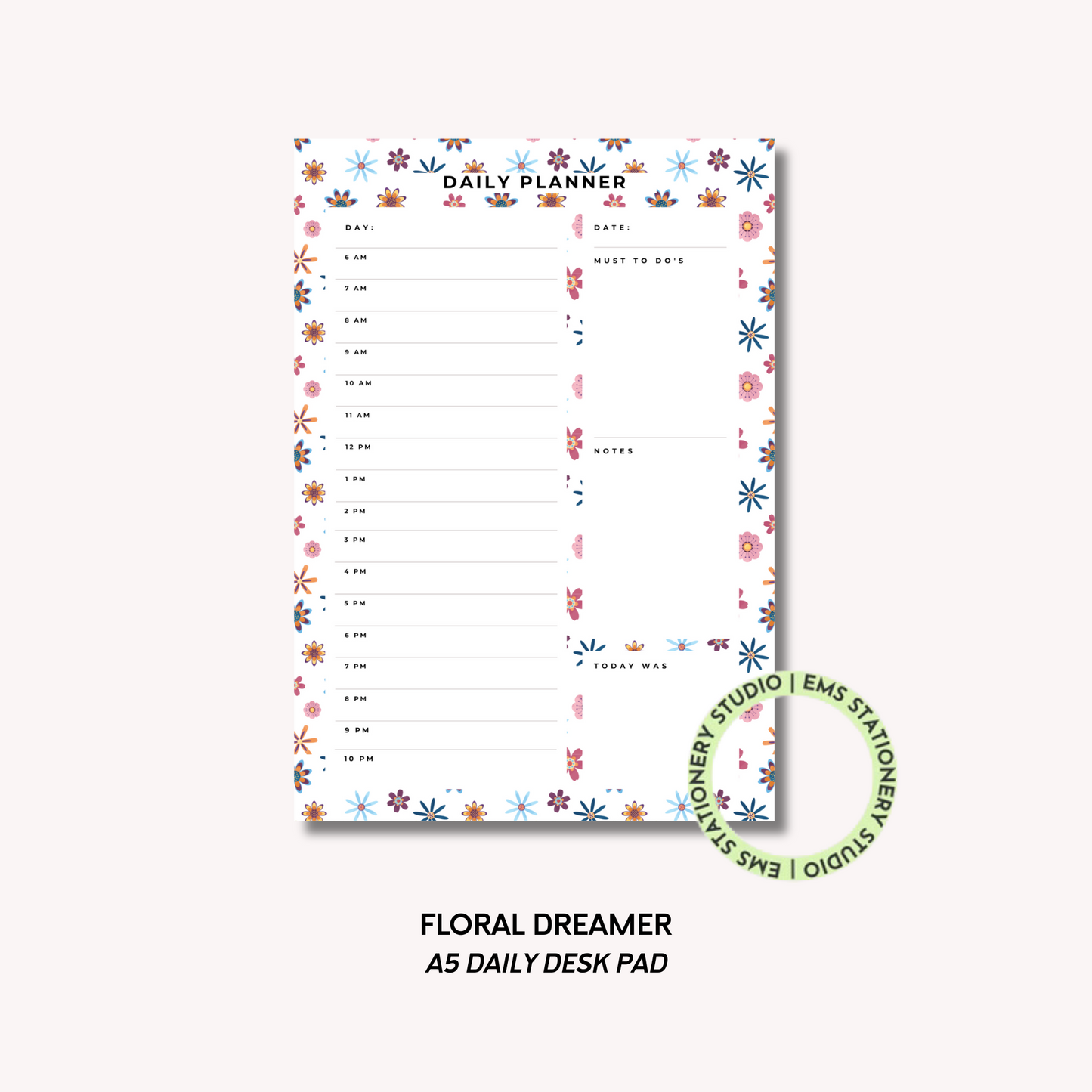 Floral Dreamer- A5 Daily Planner