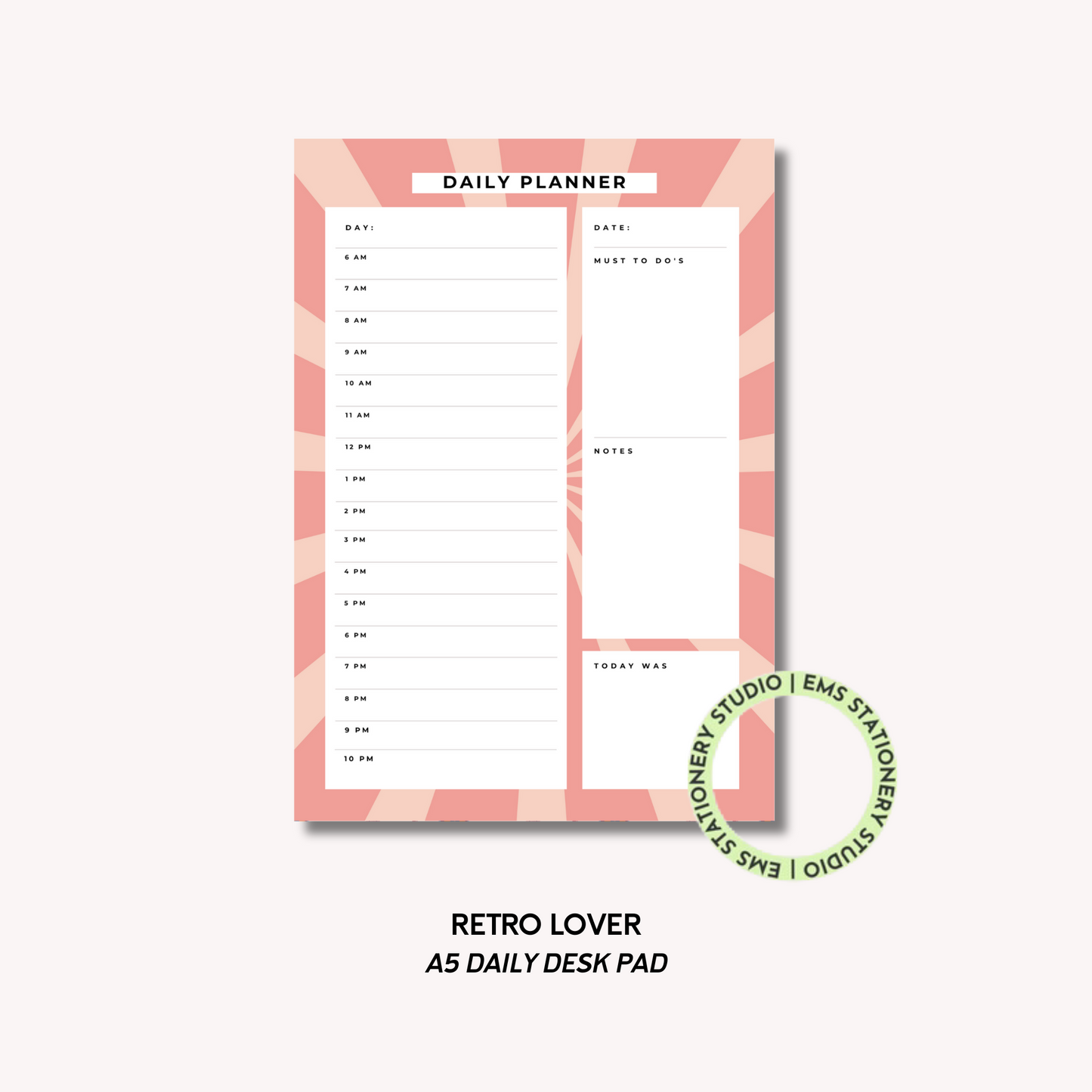 Retro Lover- A5 Daily Planner