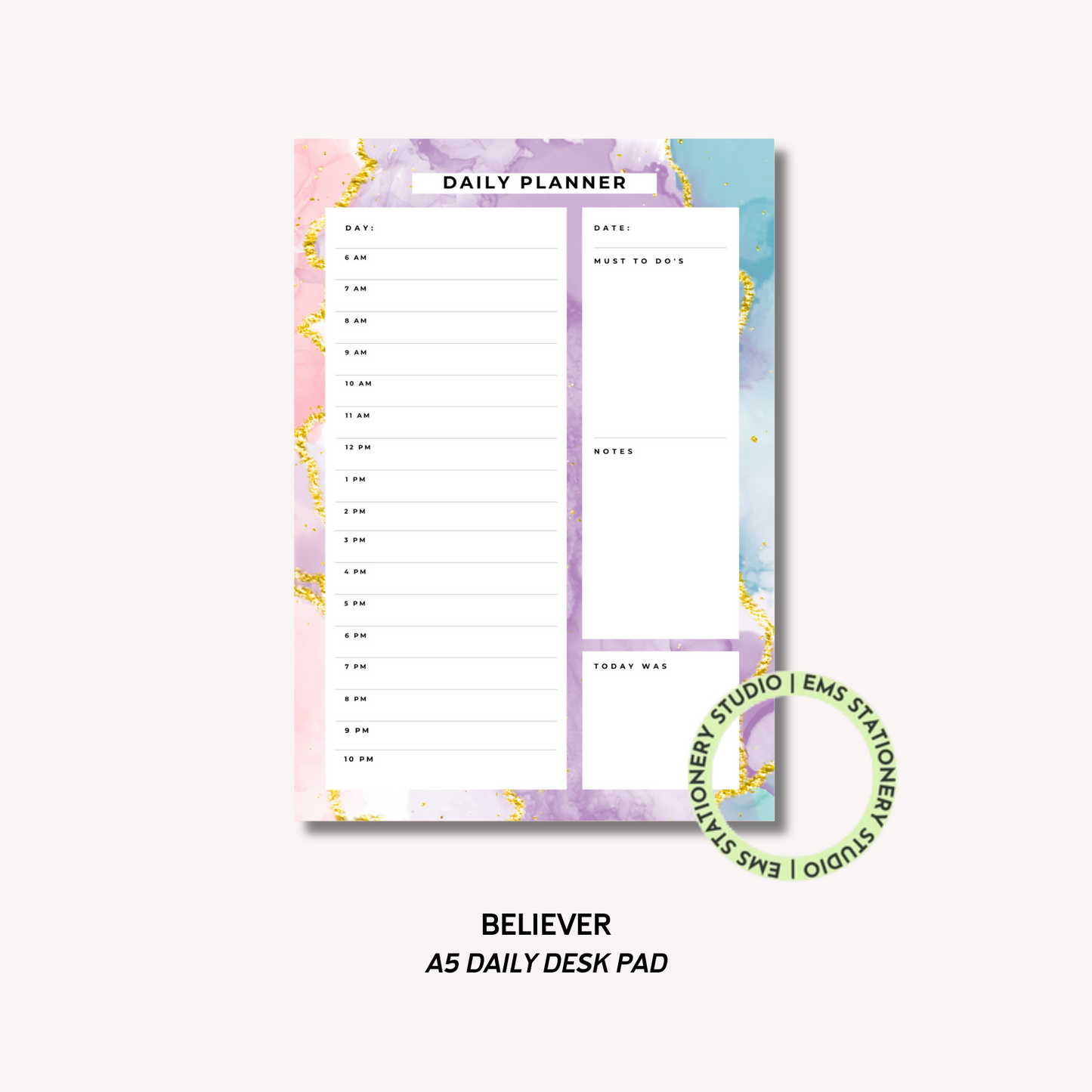 Believer- A5 Daily Planner