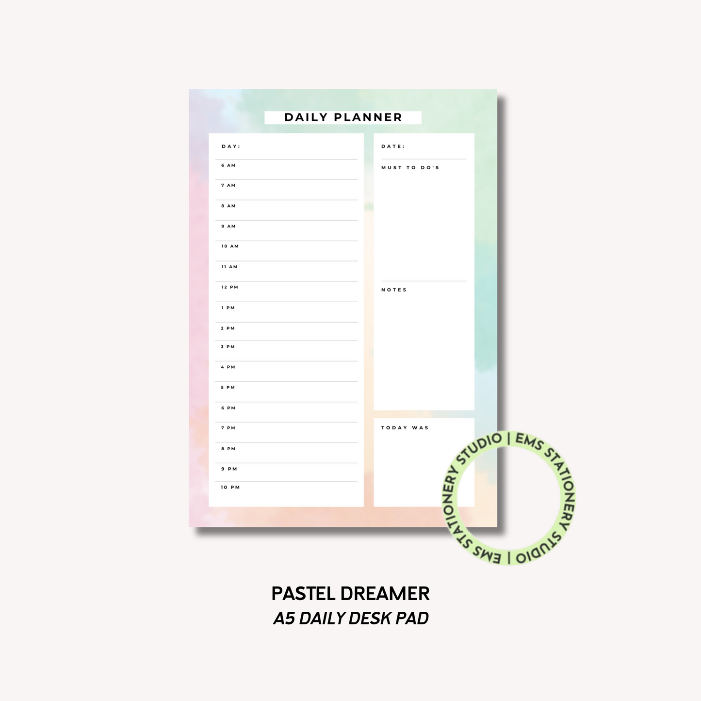 Pastel Dreamer- A5 Daily Planner