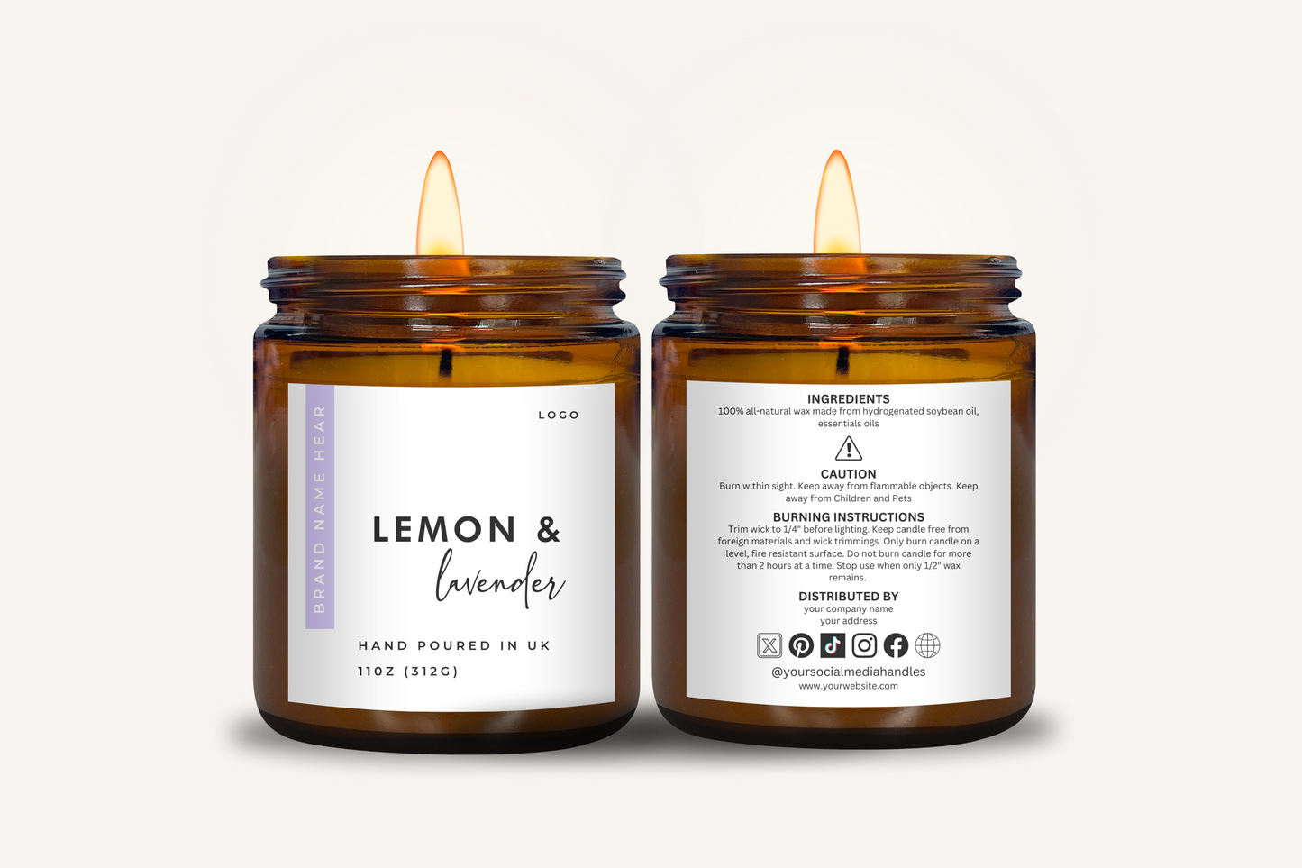 Candle Label- Set 12