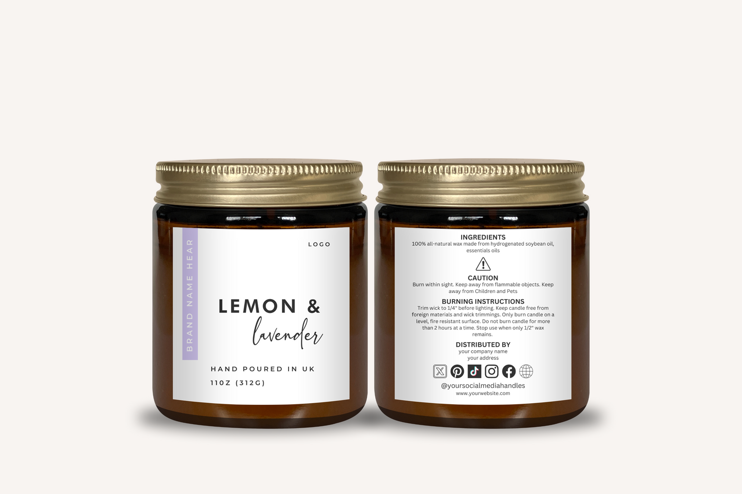 Candle Label- Set 12