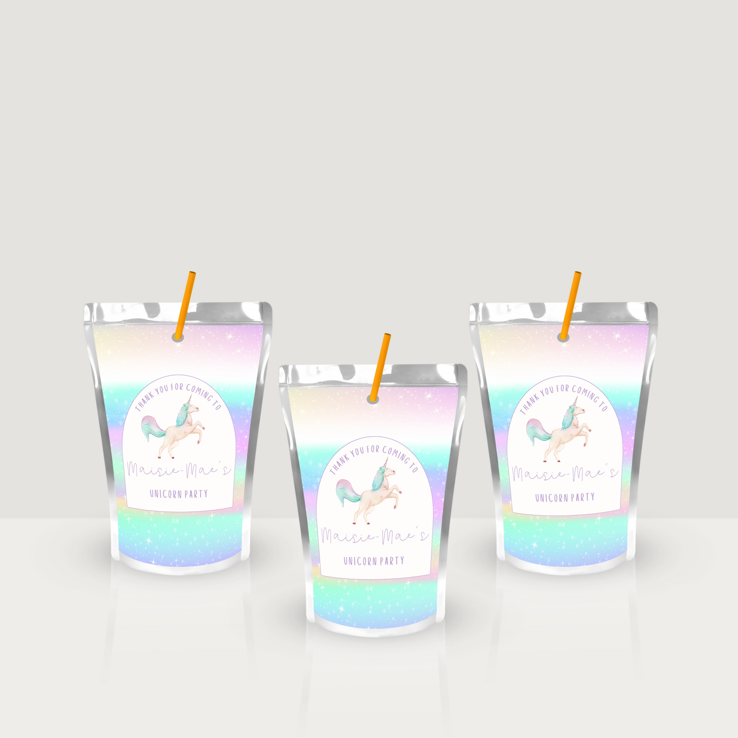 Flying Unicorn Capri Sun Juice Label