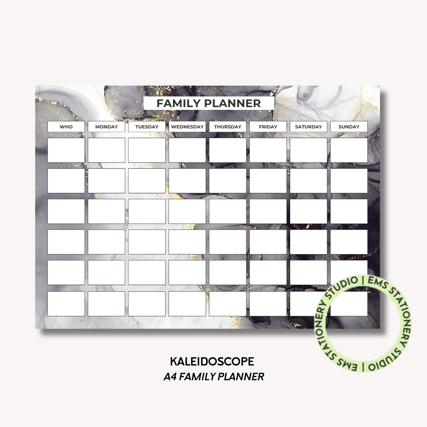 Kaleidoscope- A4 Family Planner