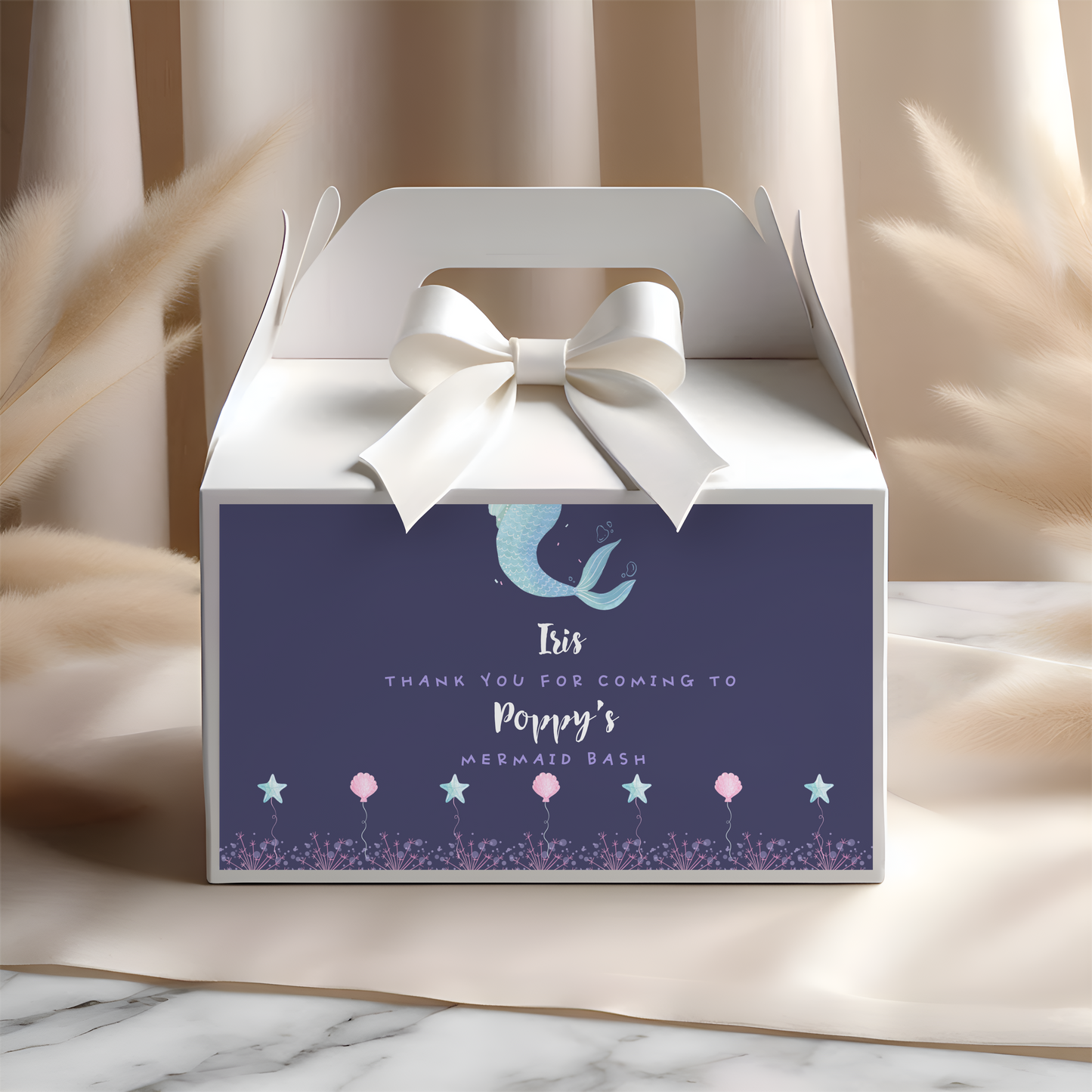 Mermaid Gable Box Label