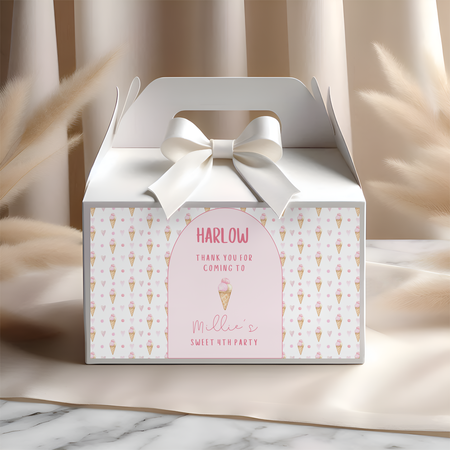 Ice Cream Gable Box Label