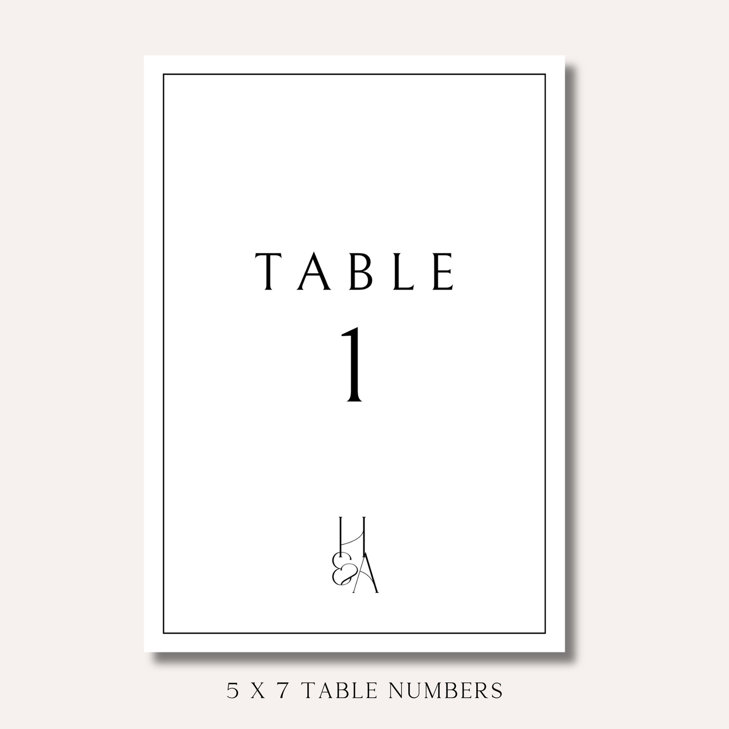 Table Numbers- Halle