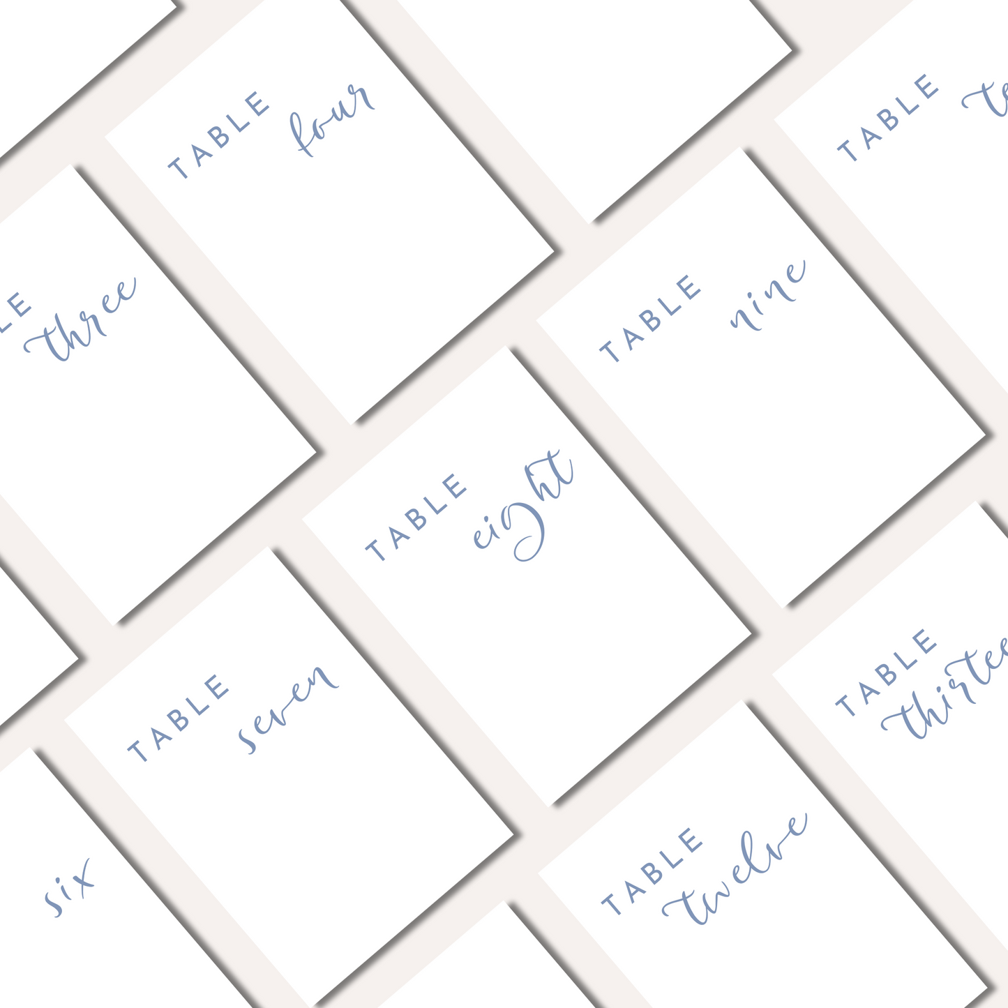 Table Numbers- Flossie