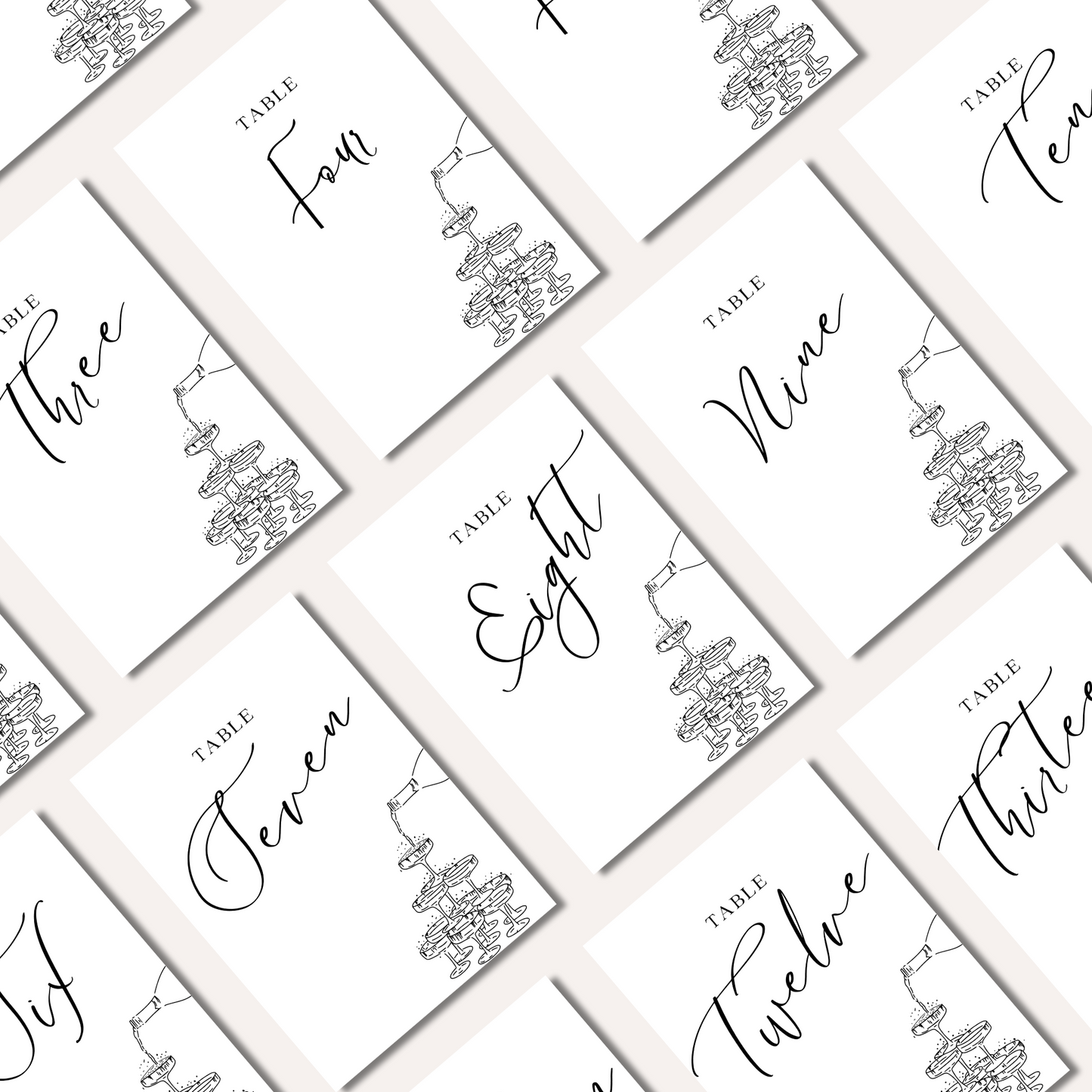 Table Numbers- Katie