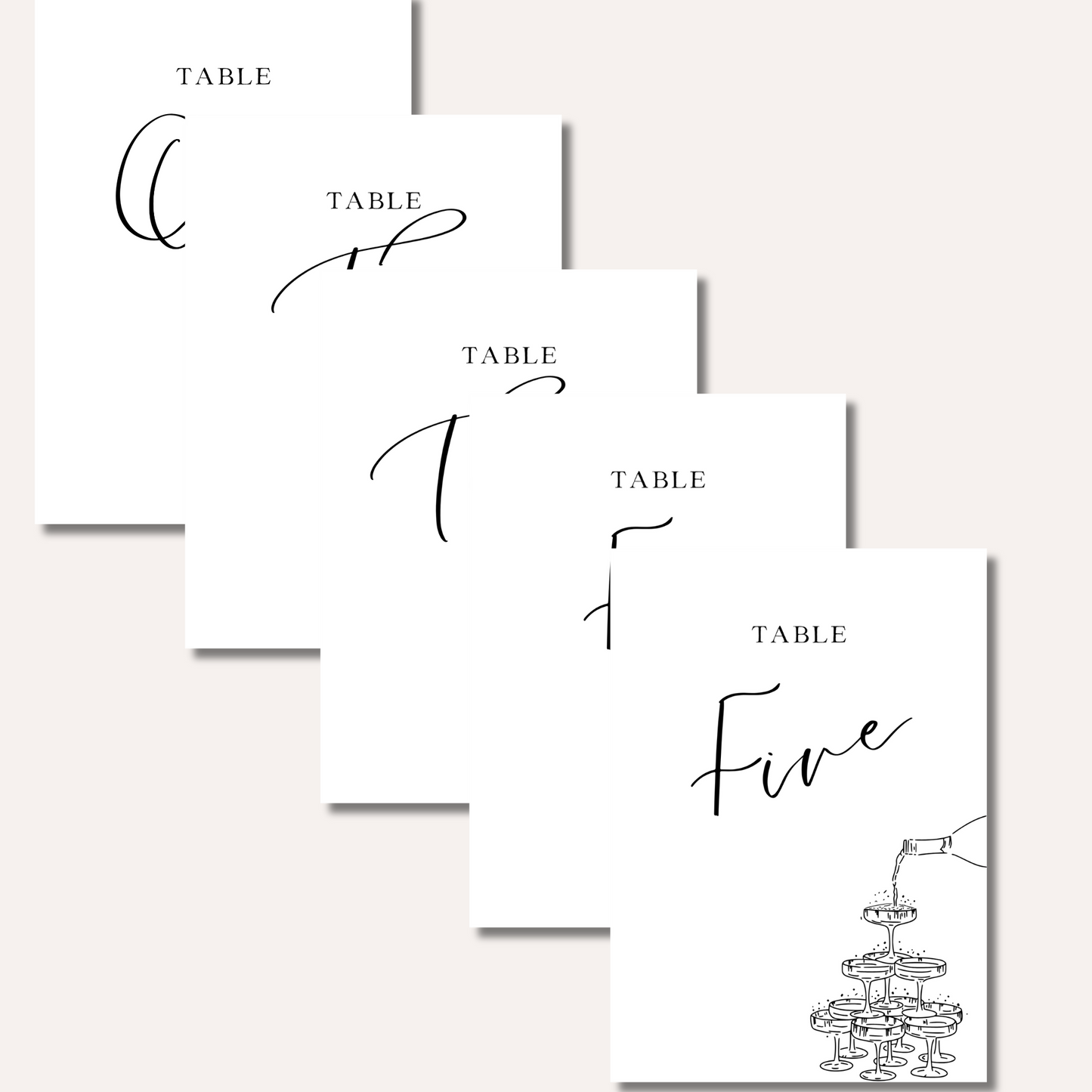 Table Numbers- Katie