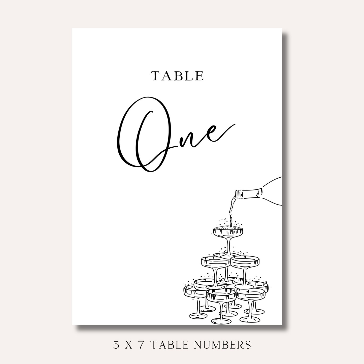 Table Numbers- Katie