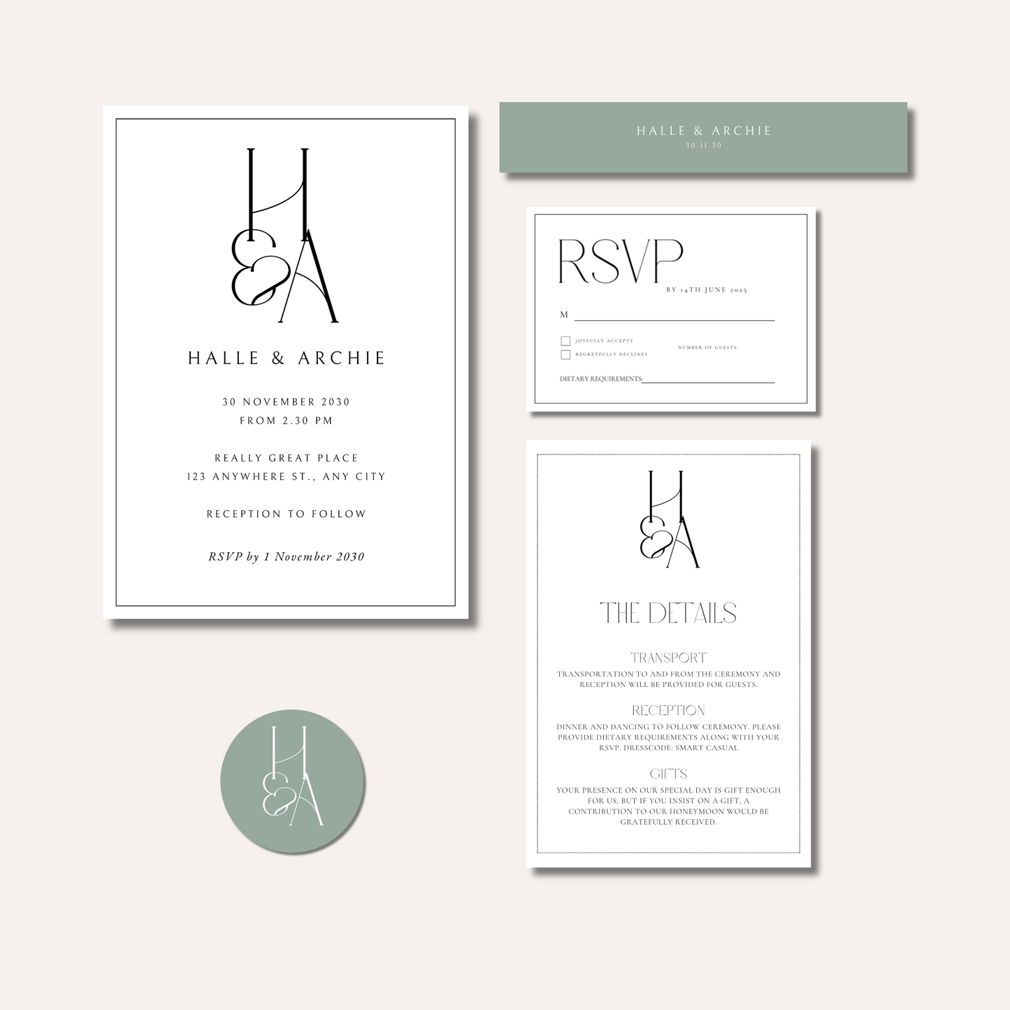 Halle Invitation Bundle