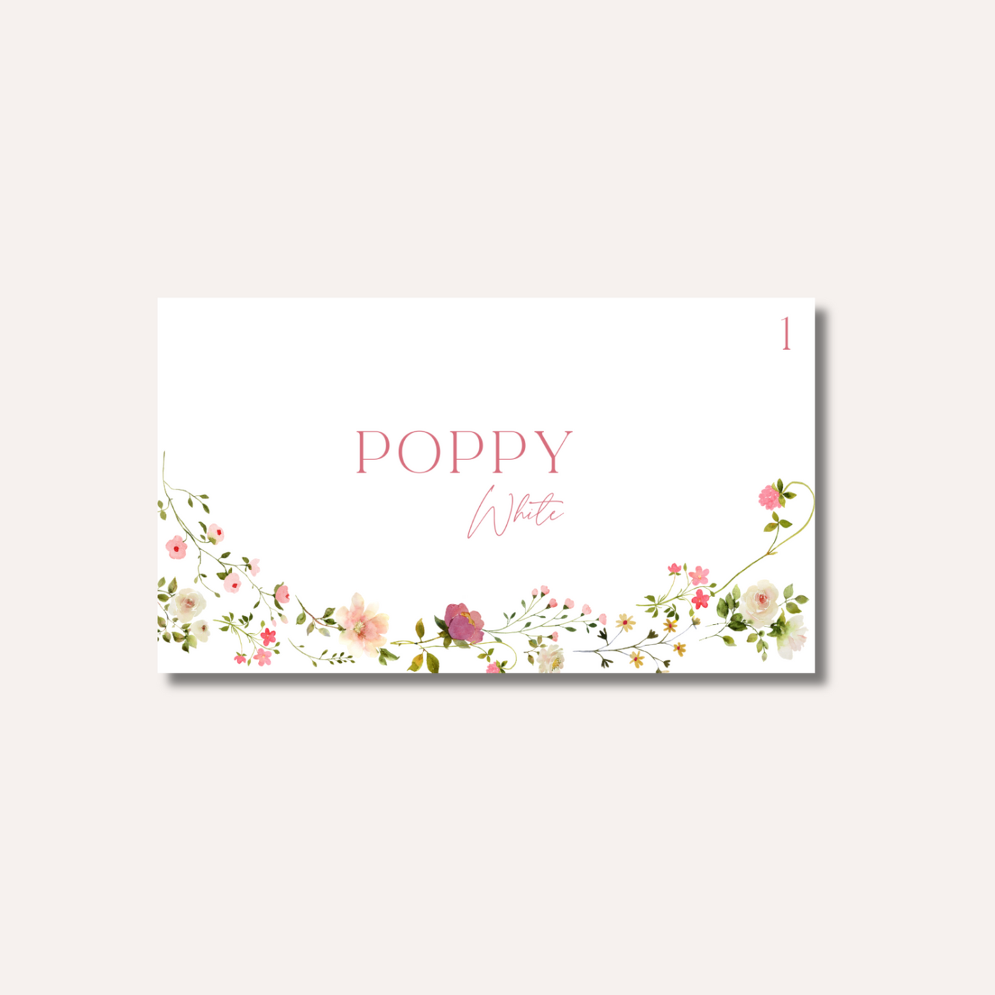 Poppy Place Card