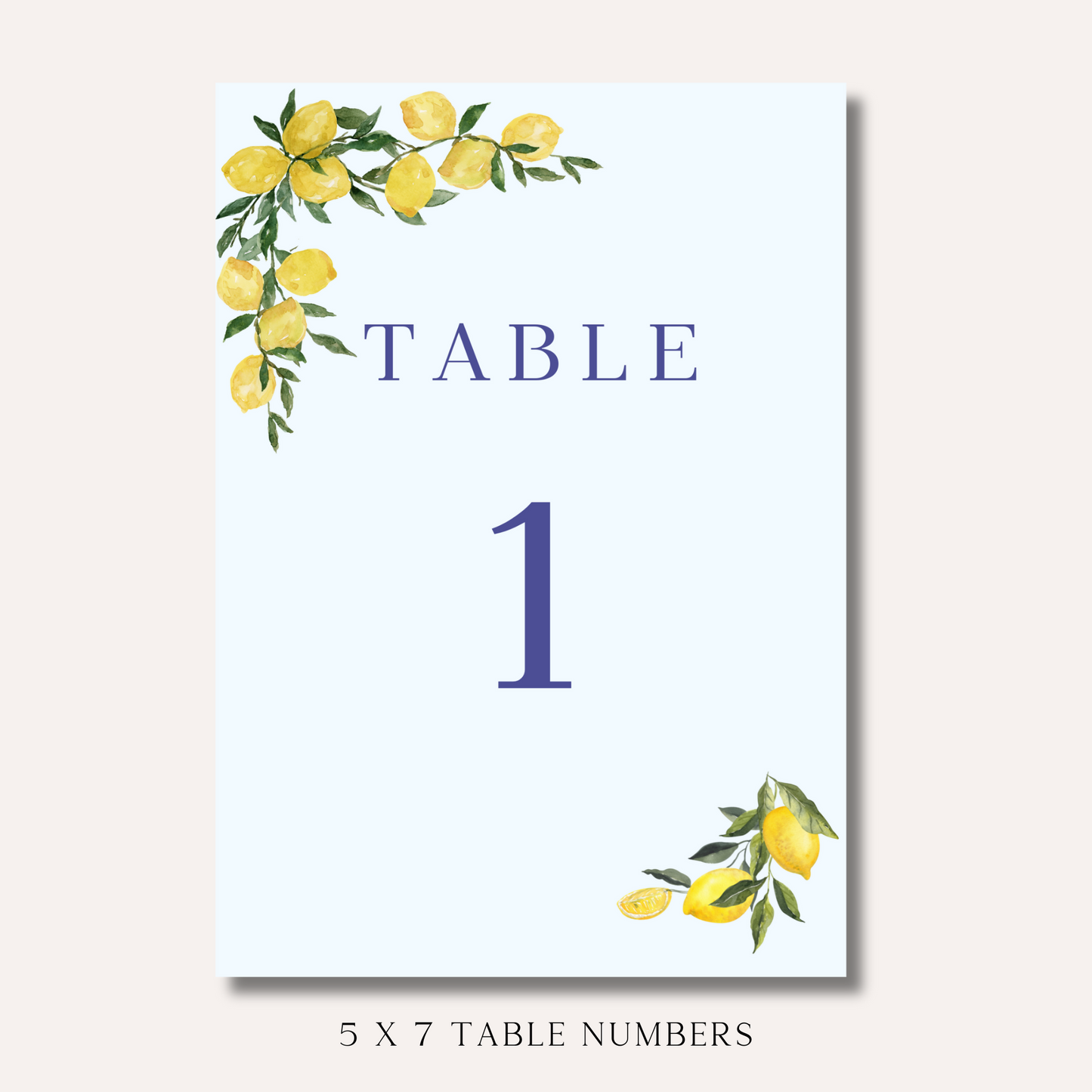 Table Numbers- Molly