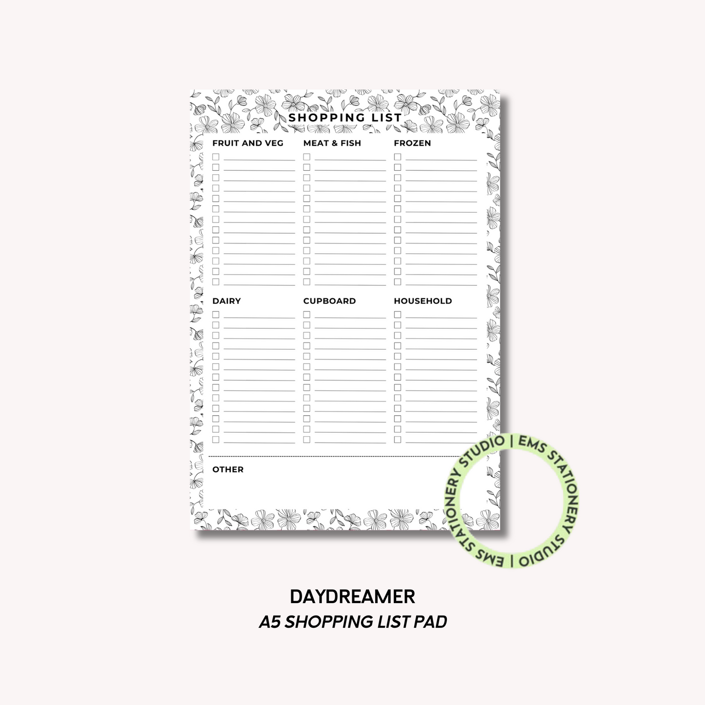 Daydreamer- A5 Shopping Pad