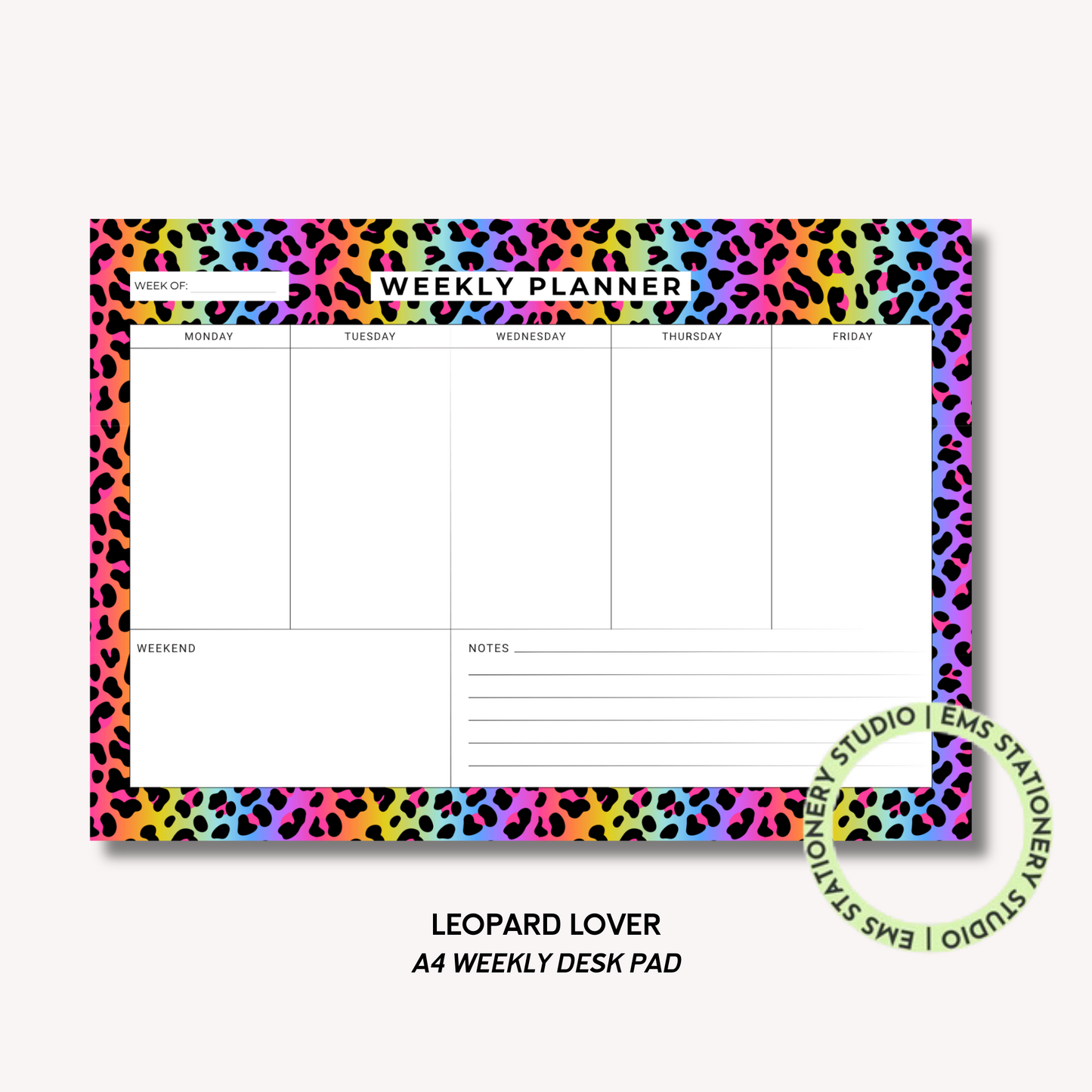 Leopard Lover- A4 Weekly Planner