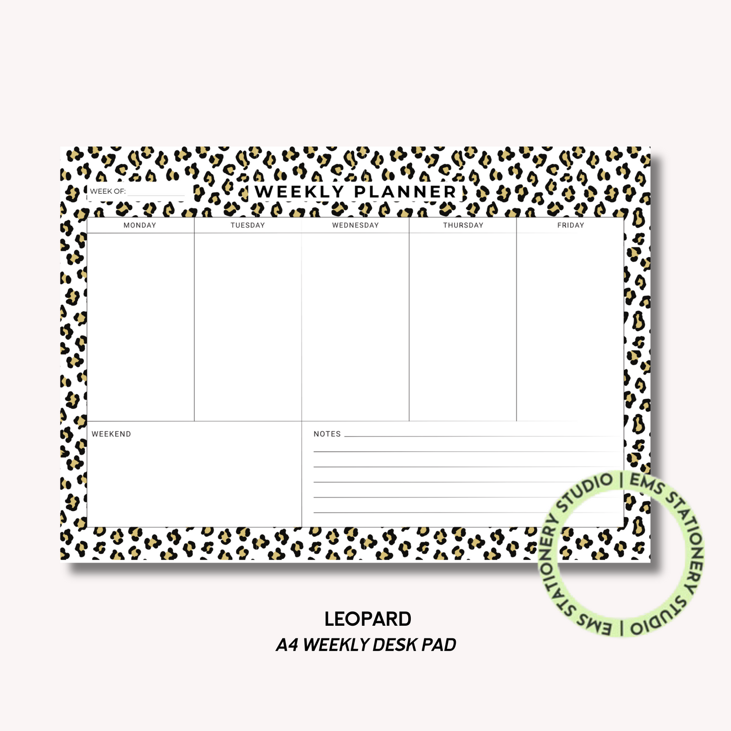 Leopard- A4 Weekly Planner