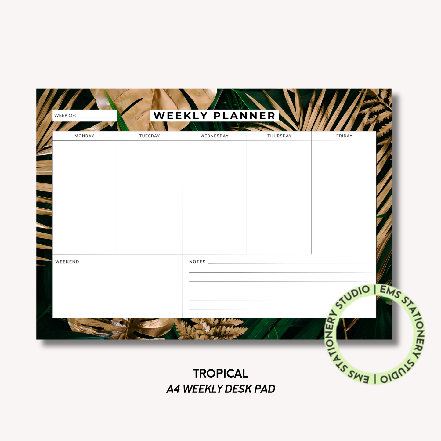 Tropical- A4 Weekly Planner