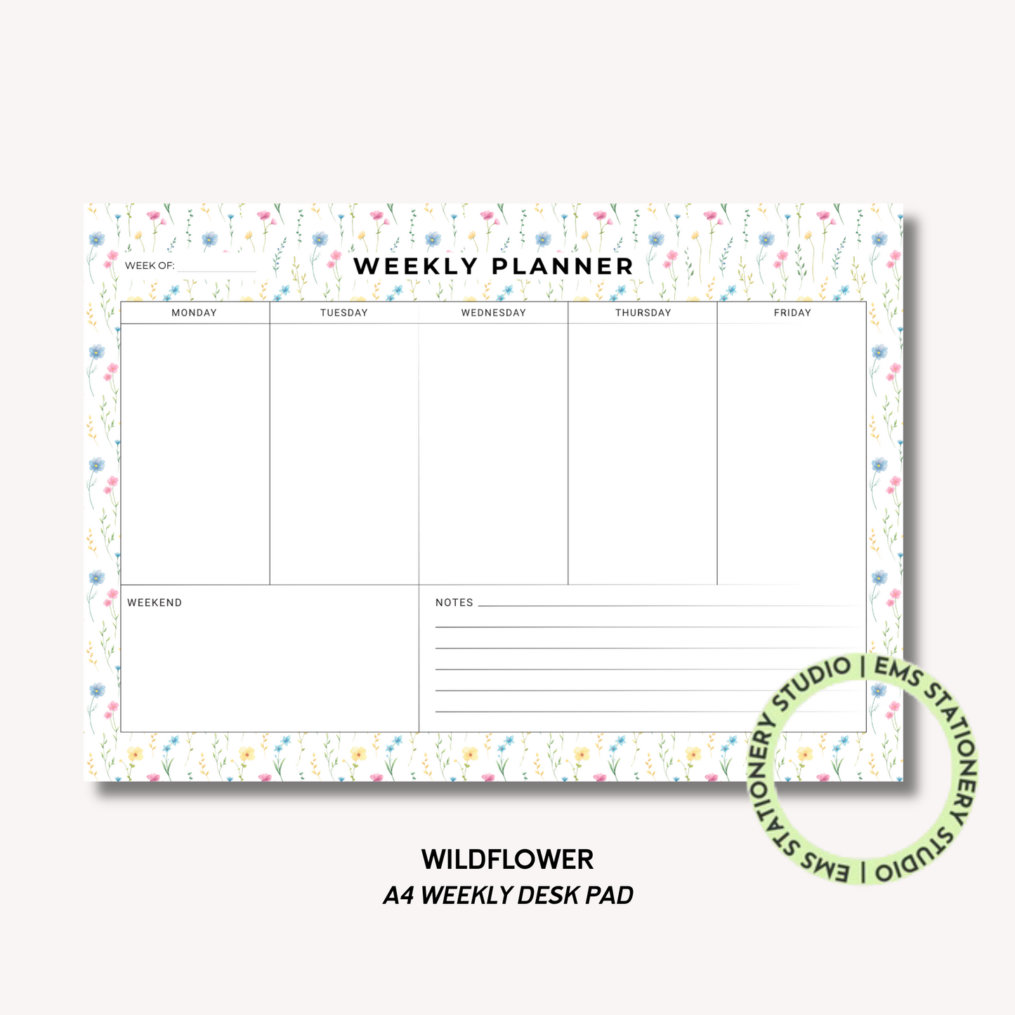 Wildflower- A4 Weekly Planner