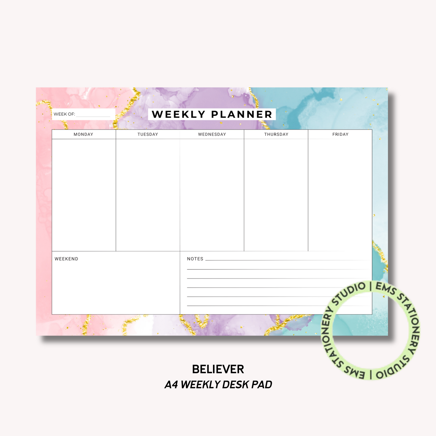 Believer- A4 Weekly Planner
