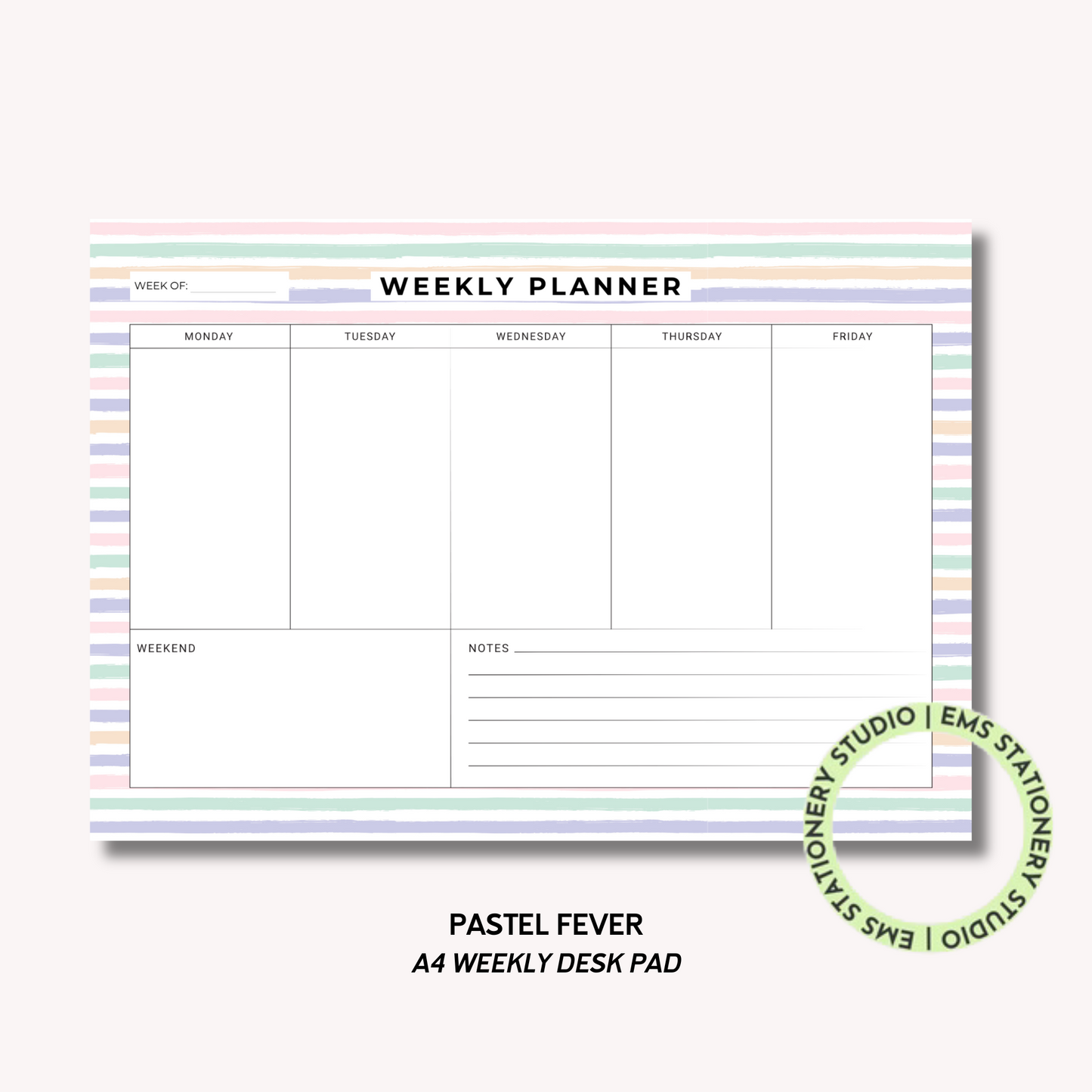 Pastel Fever- A4 Weekly Planner