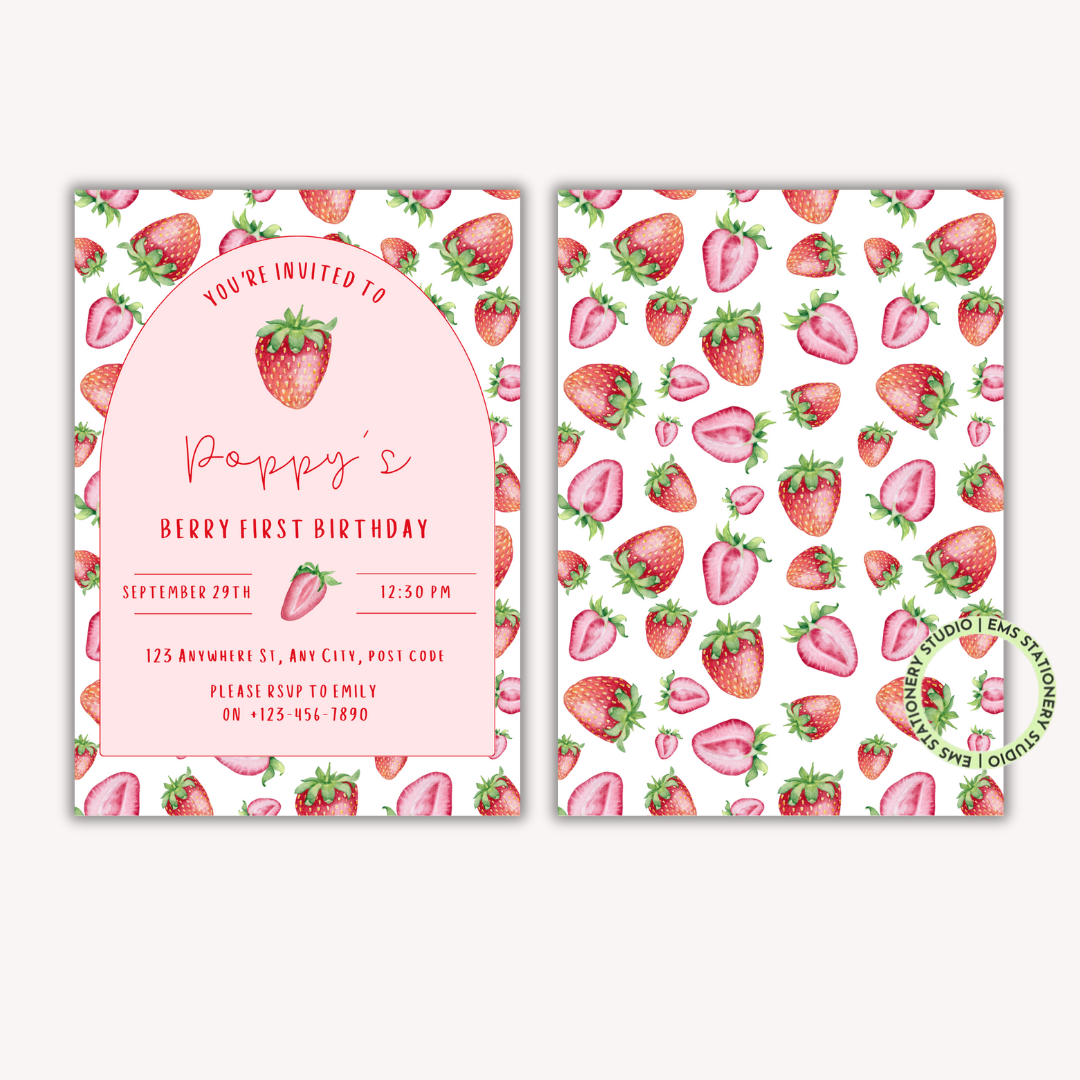 Berry Party Invitation