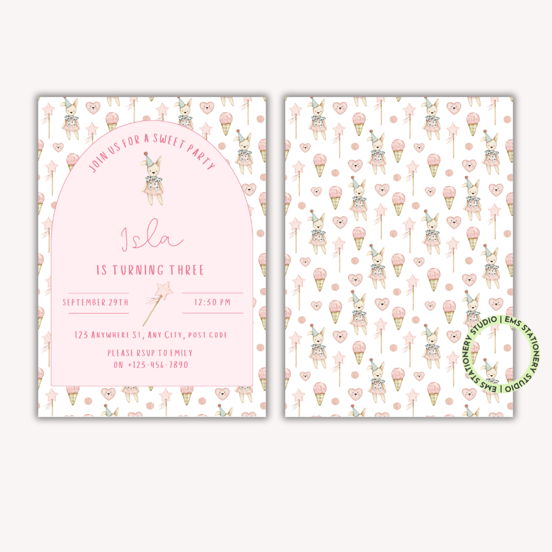 Bunny Party Invitation