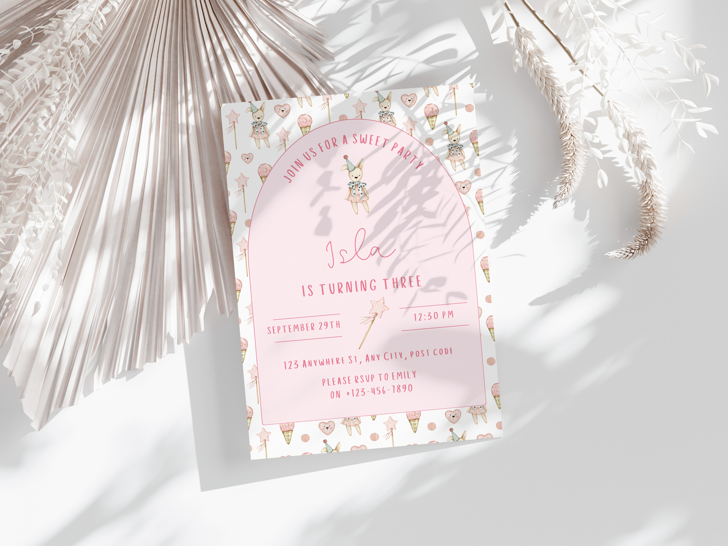 Bunny Party Invitation