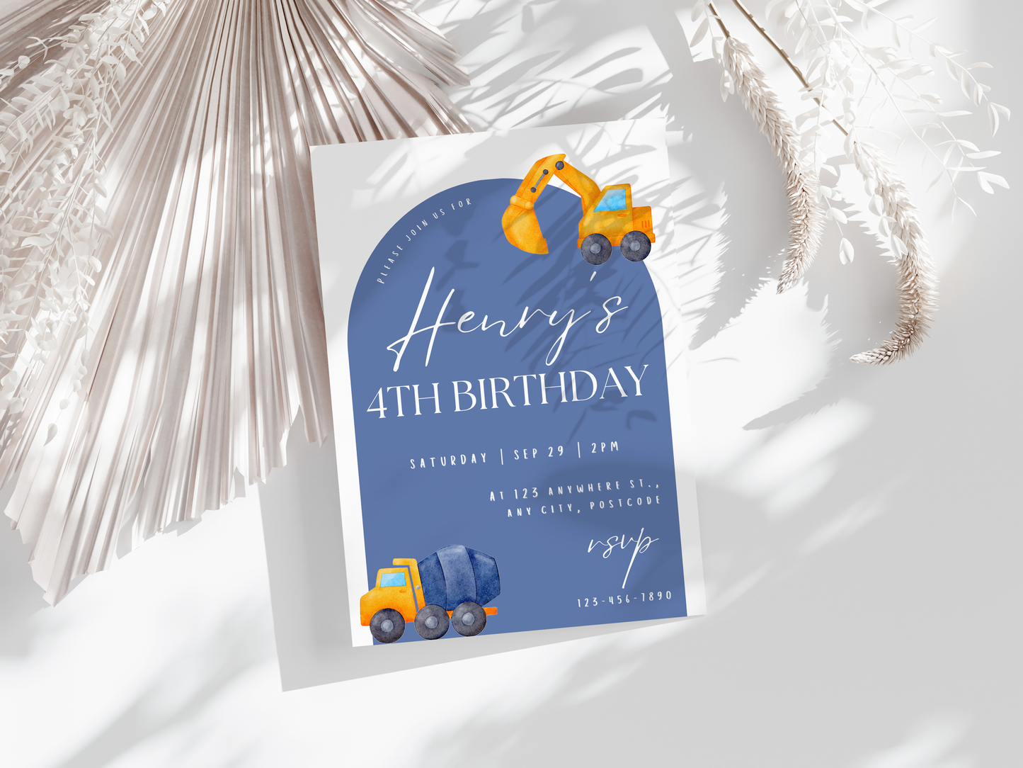 Digger Party Invitation