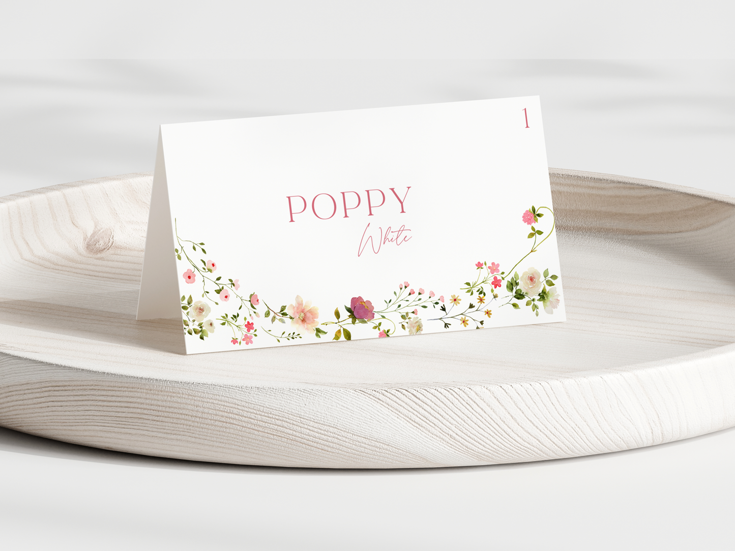 Poppy Place Card