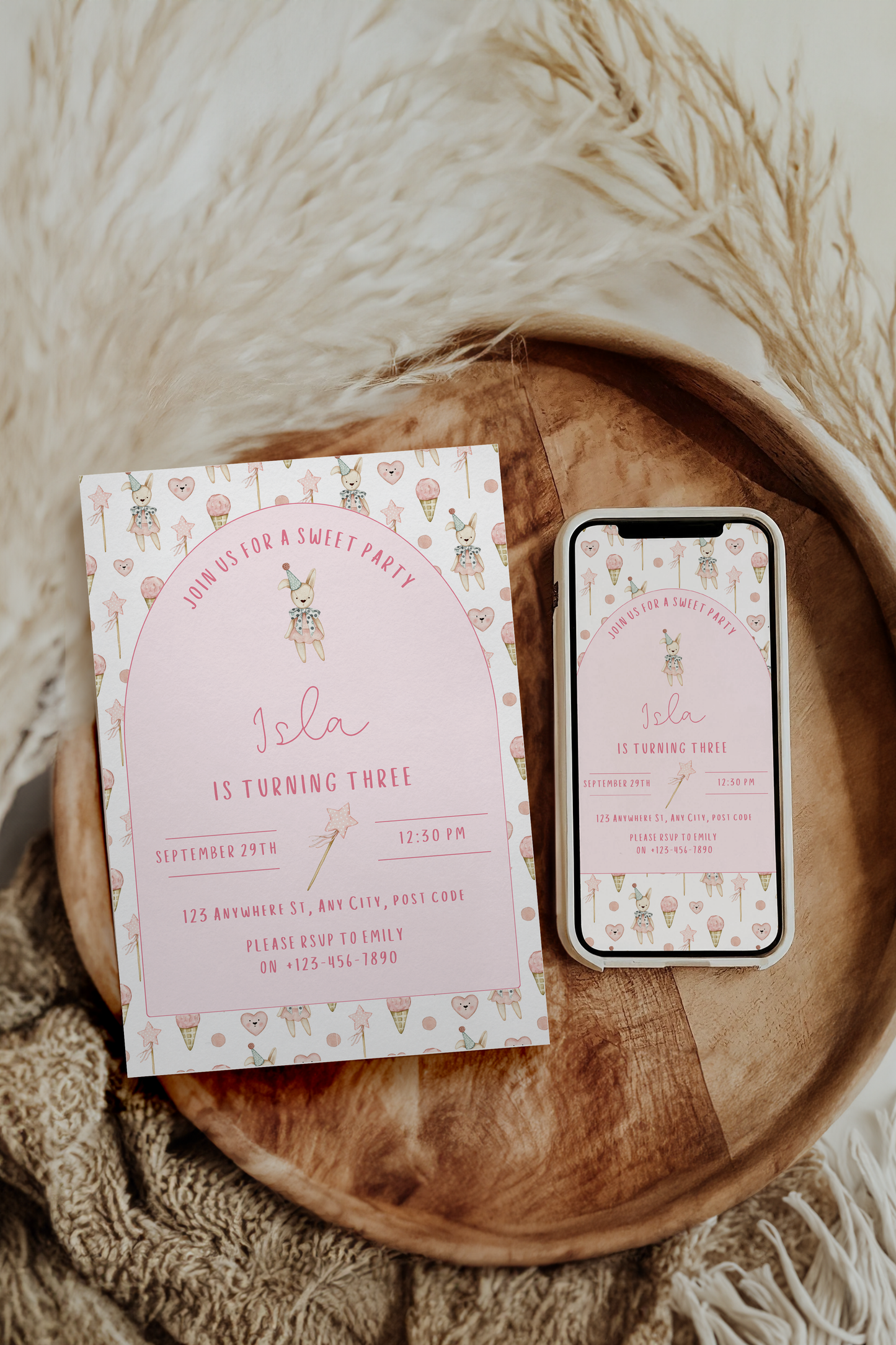 Bunny Party Invitation
