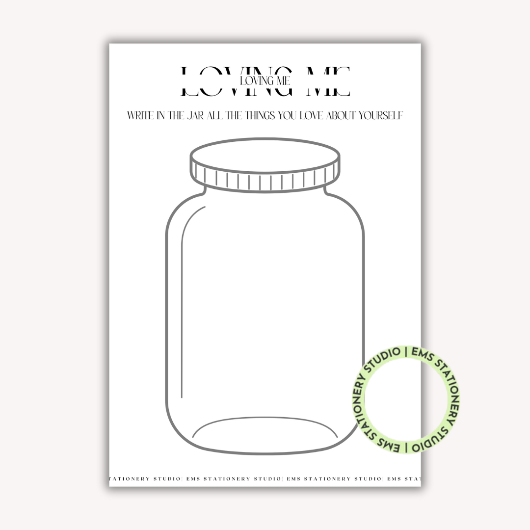 Self Love Jar Journal Inserts **Digital Download**