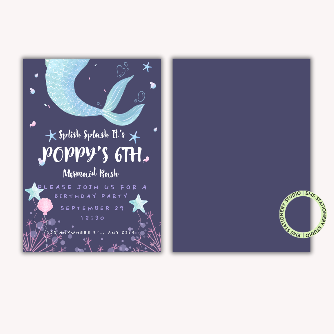Mermaid Party Invitation