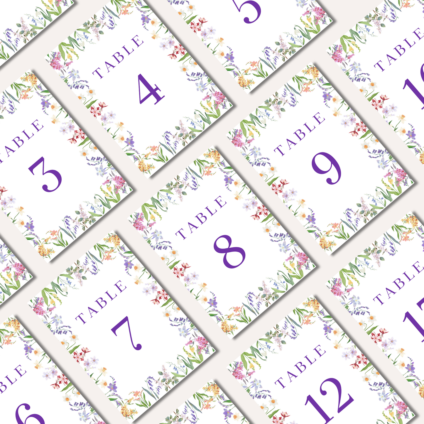 Table Numbers- Olive