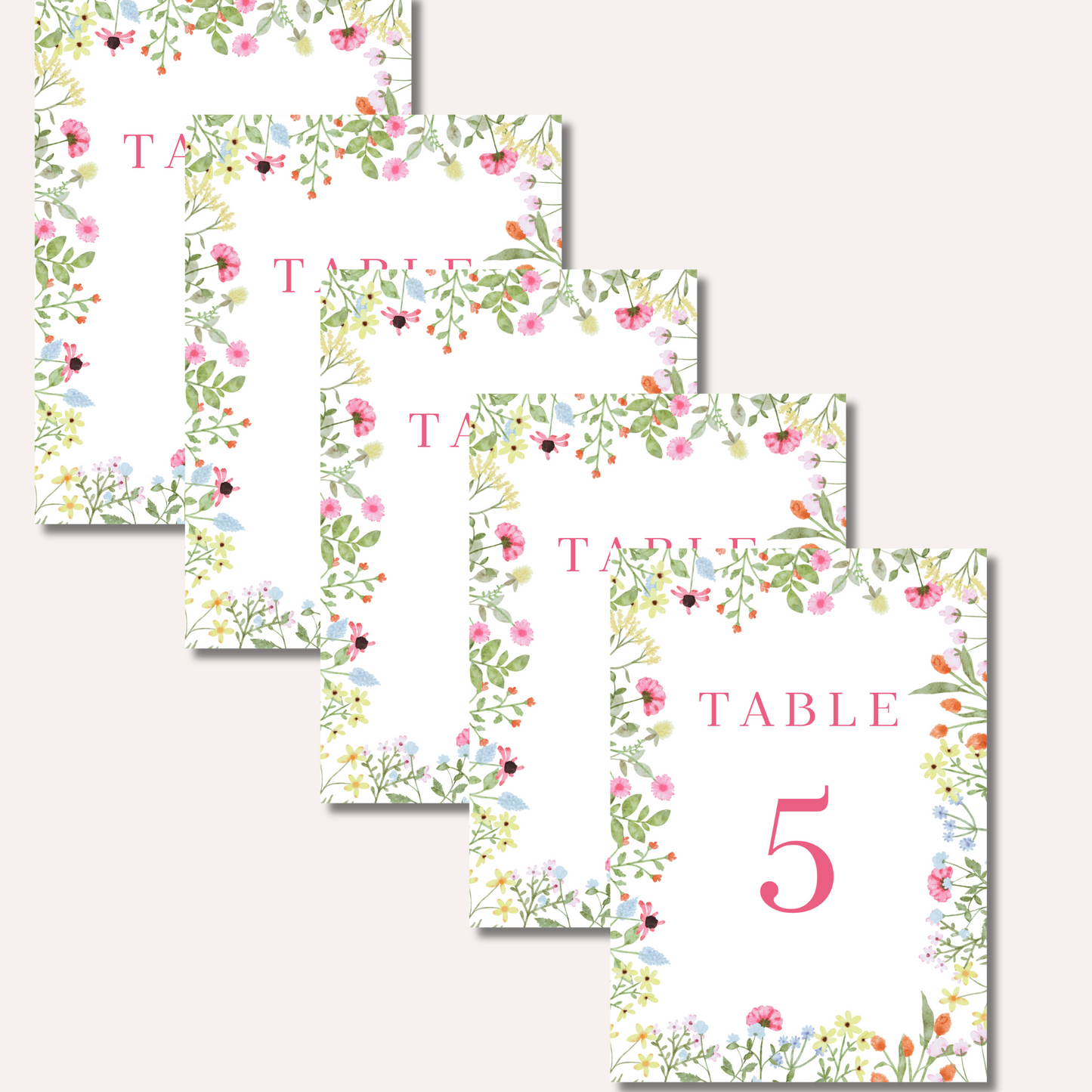 Table Numbers- Millie