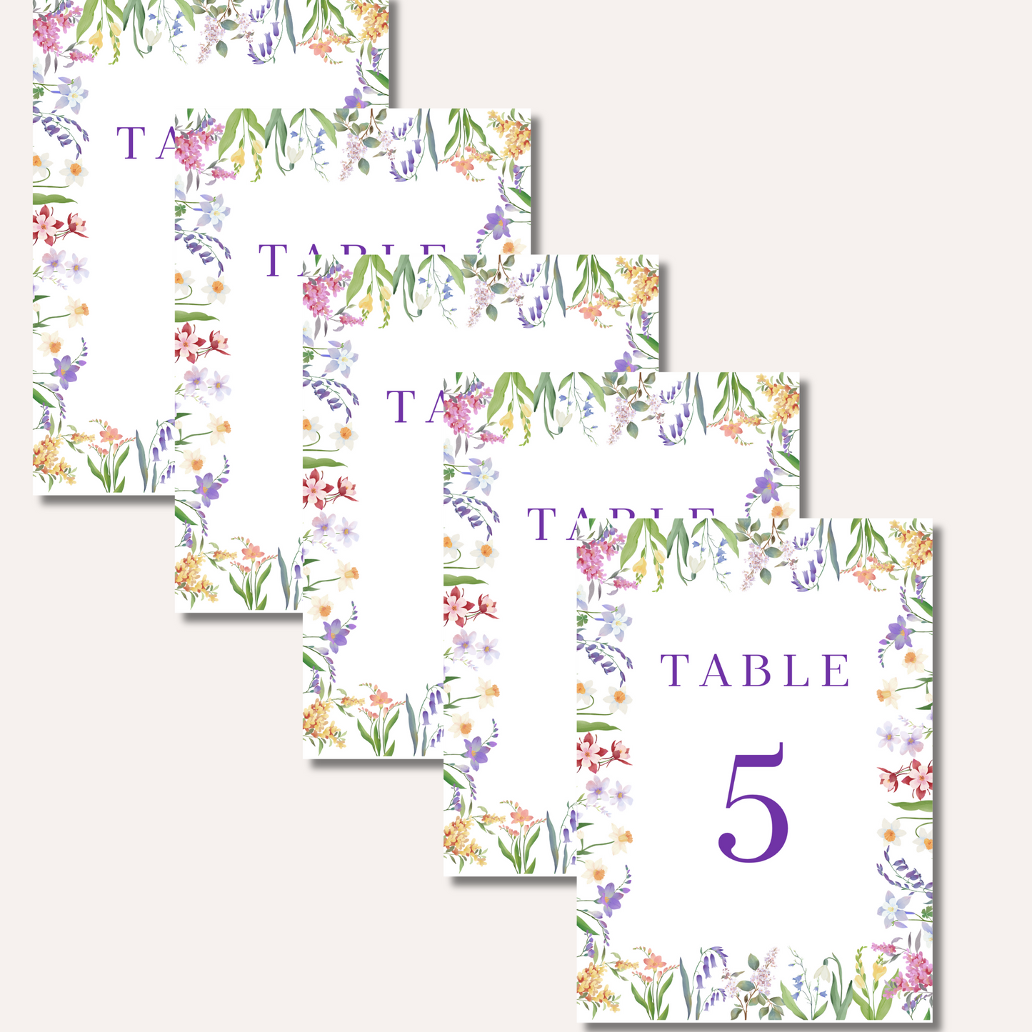 Table Numbers- Olive
