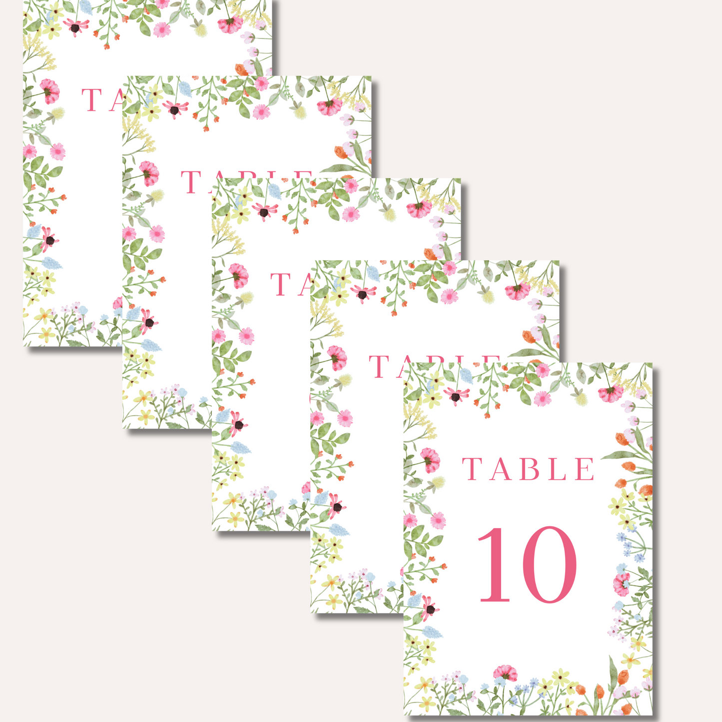 Table Numbers- Millie