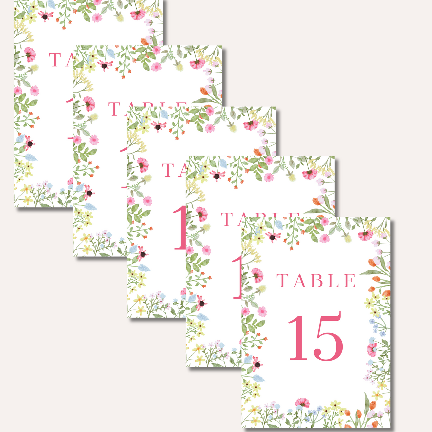 Table Numbers- Millie