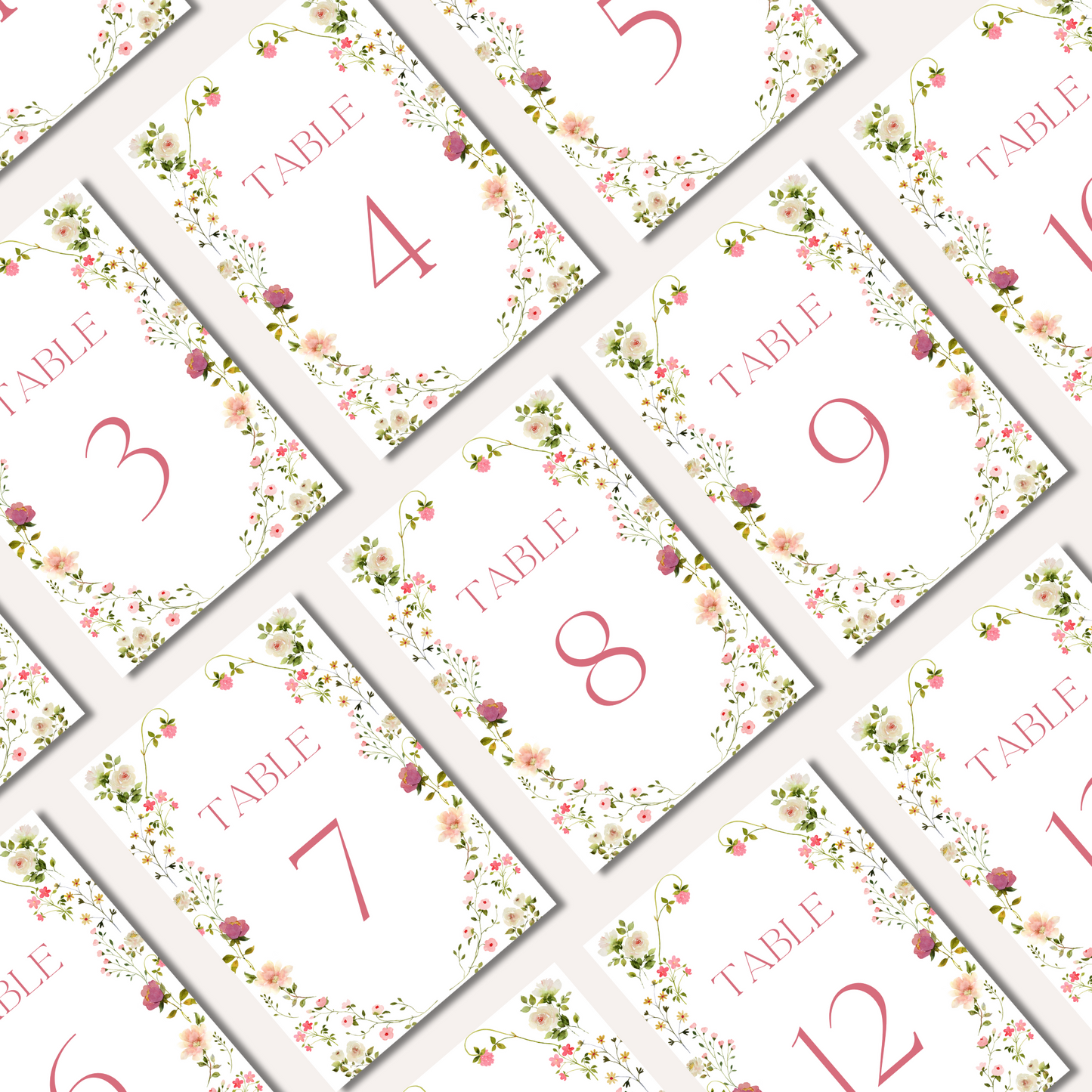 Table Numbers- Poppy