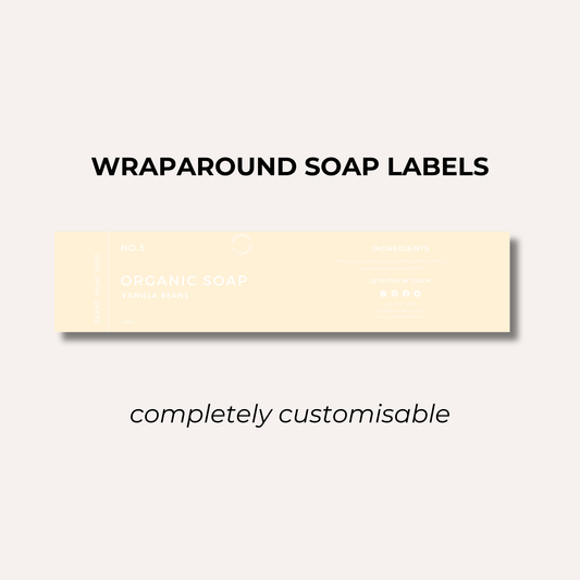 Wrap Around Candle Label- Set 9 (8 Per sheet)