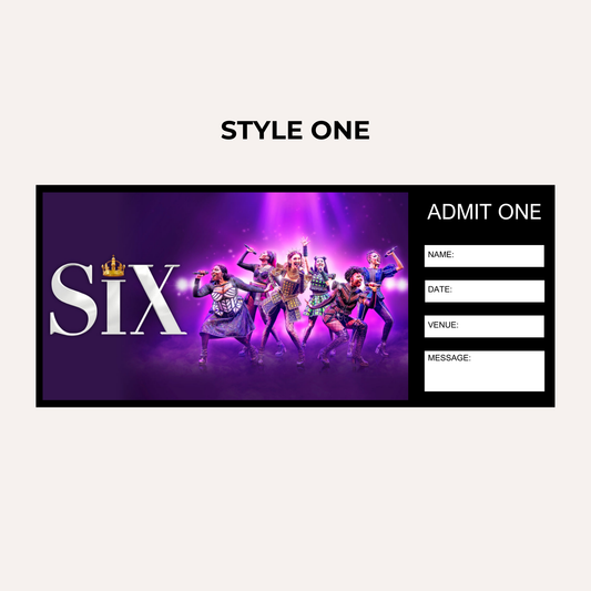 Theatre Gifting Experience- Six The Musical