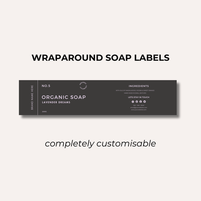 Wrap Around Candle Label- Set 10 (8 Per sheet)